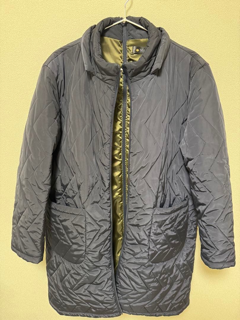 美品 Milk teaママコート ネイビー ダッカー フリーサイズ