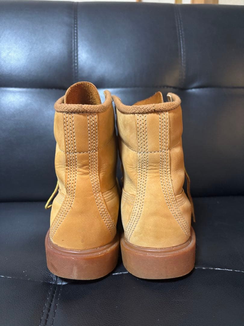 美品Timberland 10066 イエローブーツ7 25 ヌバックレザー