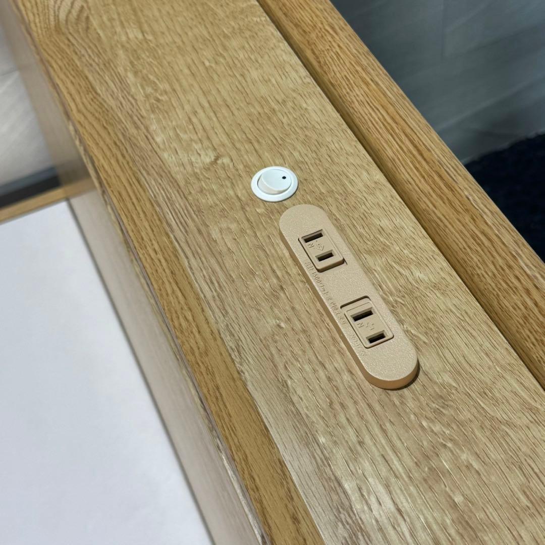 引取限定価格 ニトリ ベッドフレーム ダブル コンセント 収納付き d4741