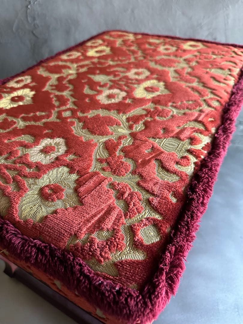 お値下げ‼️ヴィンテージ　スツール　ベンチ　金華織のような