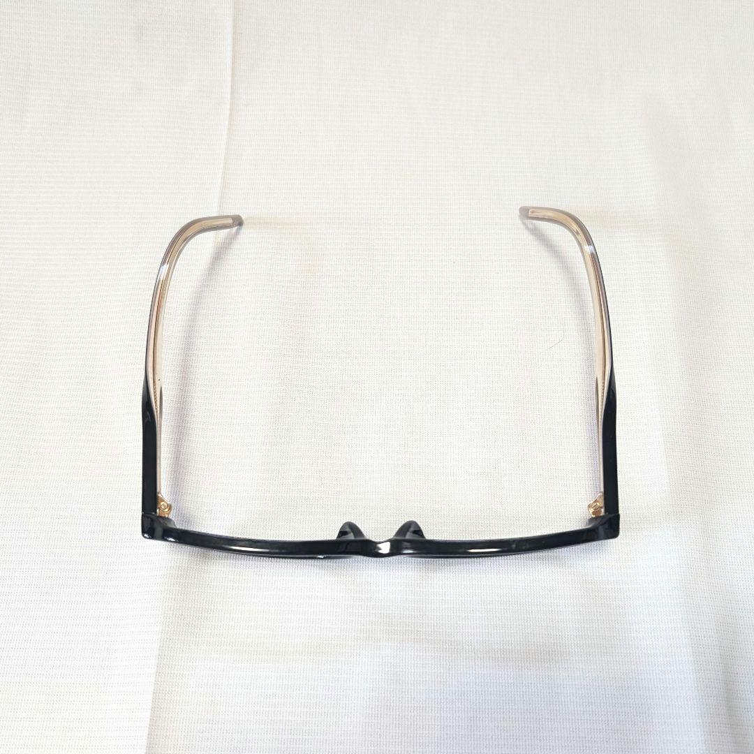 【GUCCI】イタリア製GGロゴ・スクエアタイプサングラス　黒縁メガネ