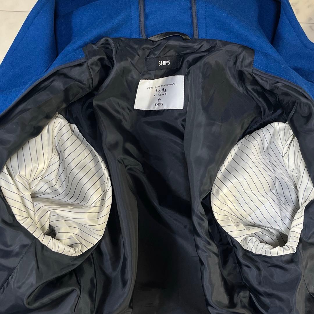 極美品♪SHIPS スーパー140'S ダッフルコート メリノウール メンズS