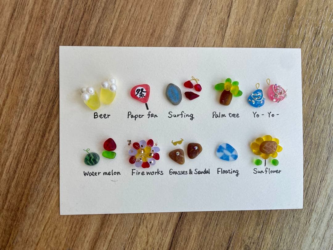 あや　オーダー　4.6.8月 シーグラスアート　マンスリー