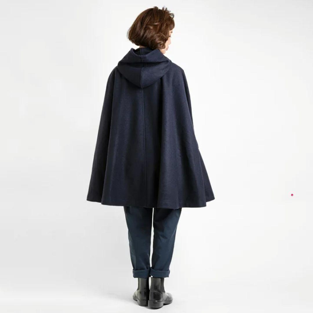 フランス軍レディース ウールケープ マント ポンチョ ミリタリー ケープ