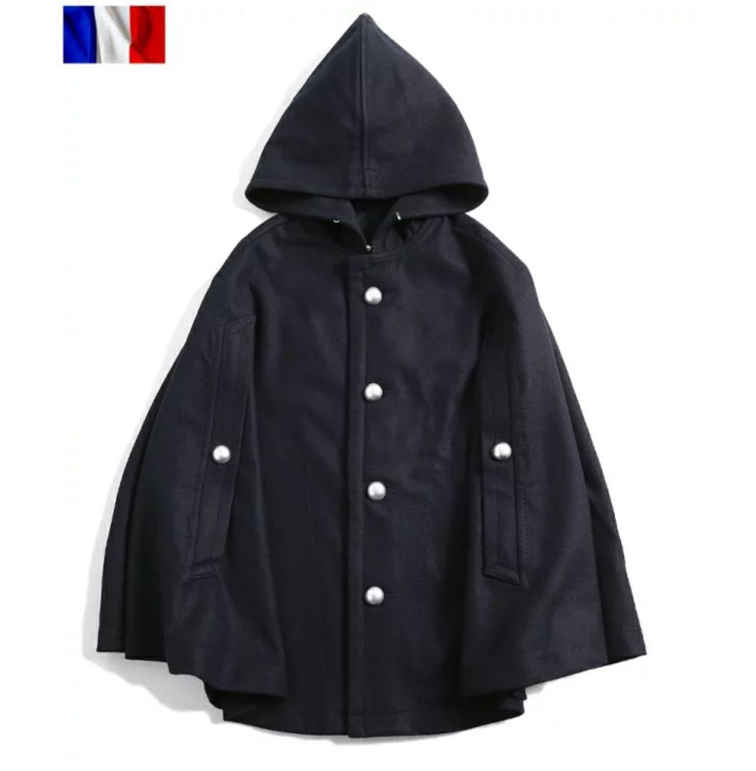 フランス軍レディース ウールケープ マント ポンチョ ミリタリー ケープ