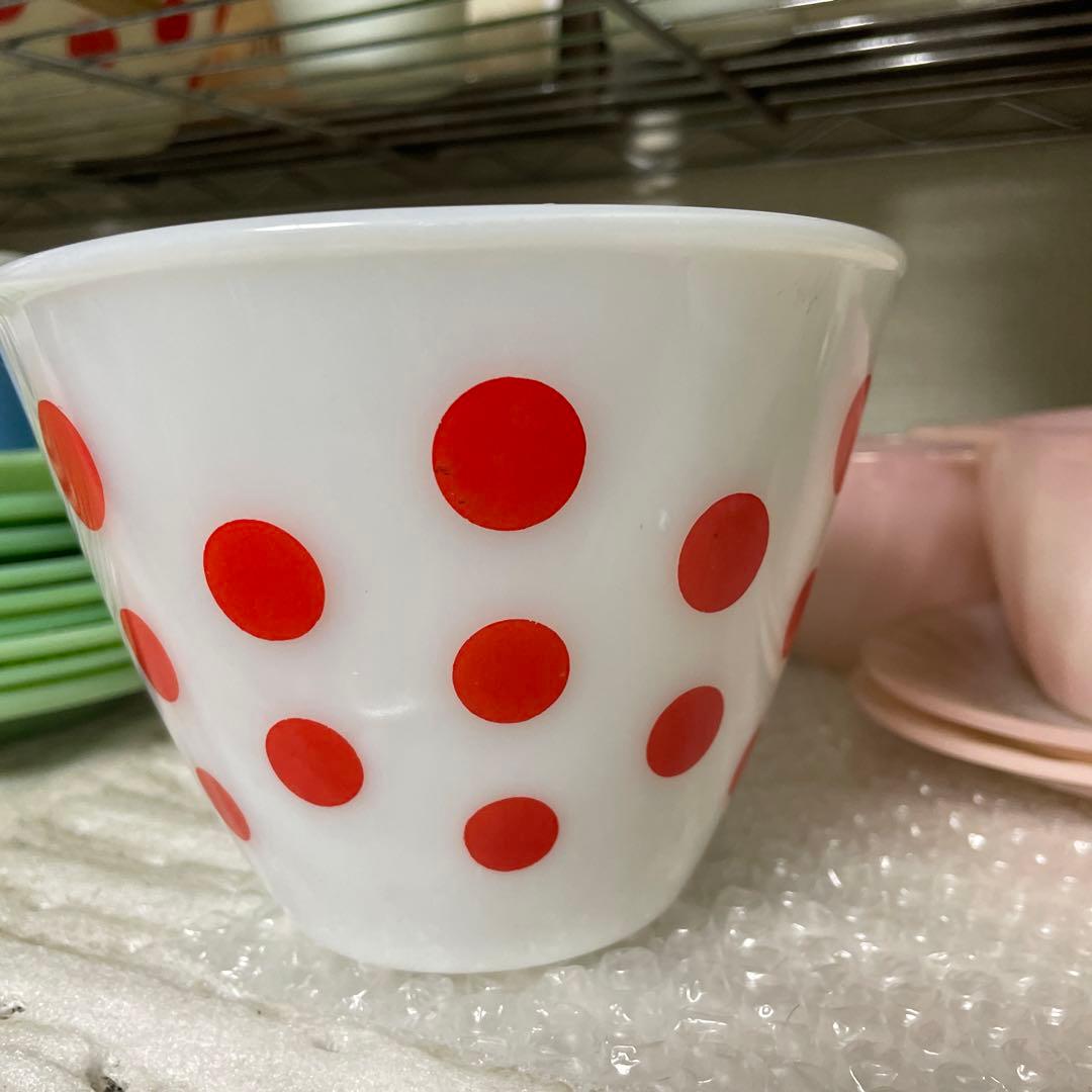 Fireking ポルカドット　ミキシングボウルSサイズ