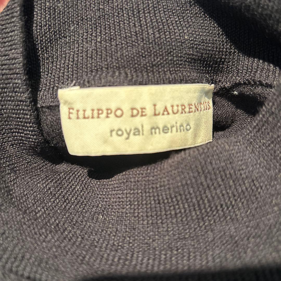 フィリッポデローレンティス／モックネックニット／ブラック／48