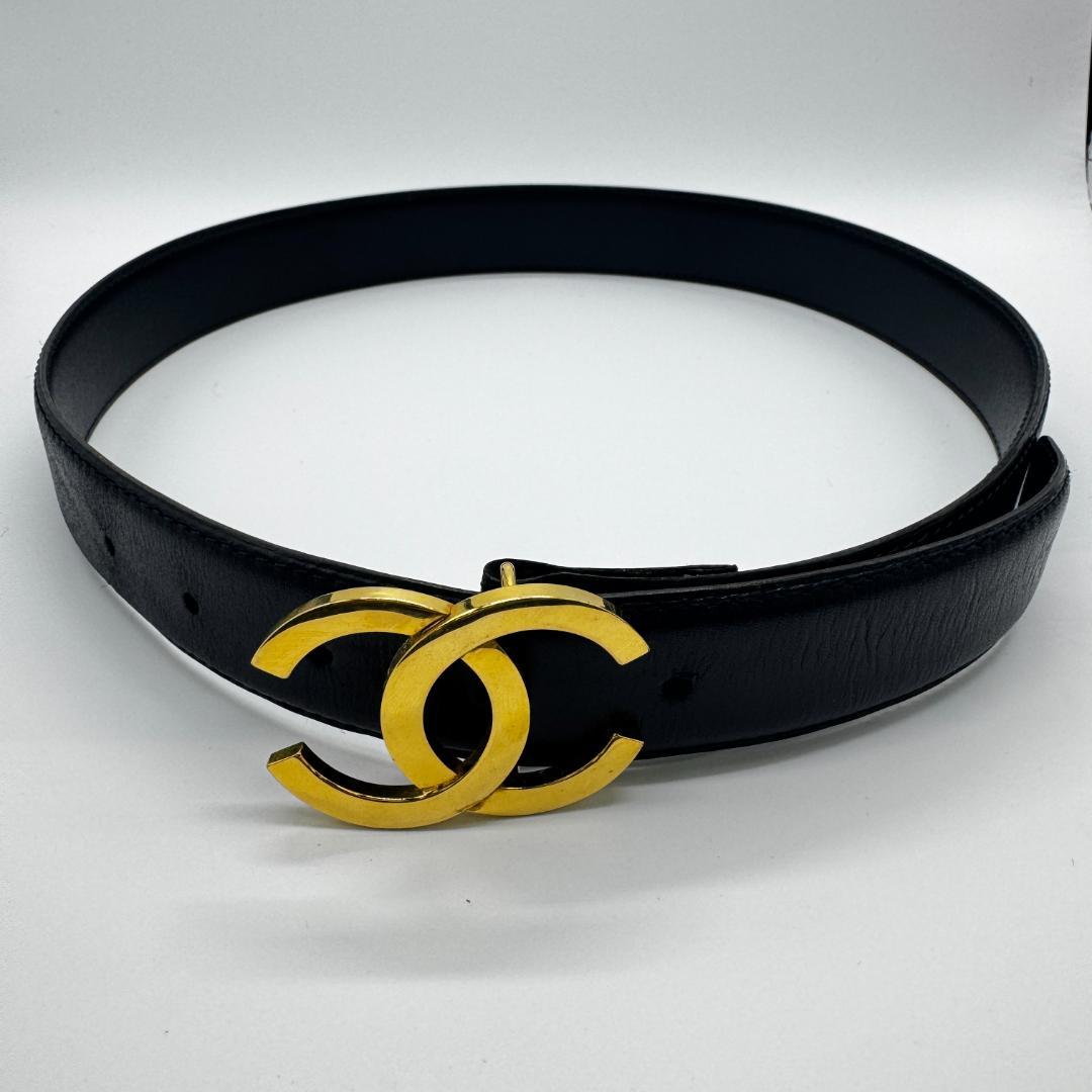 【TM10-300-10】シャネル ロゴ バックル レディース ベルト