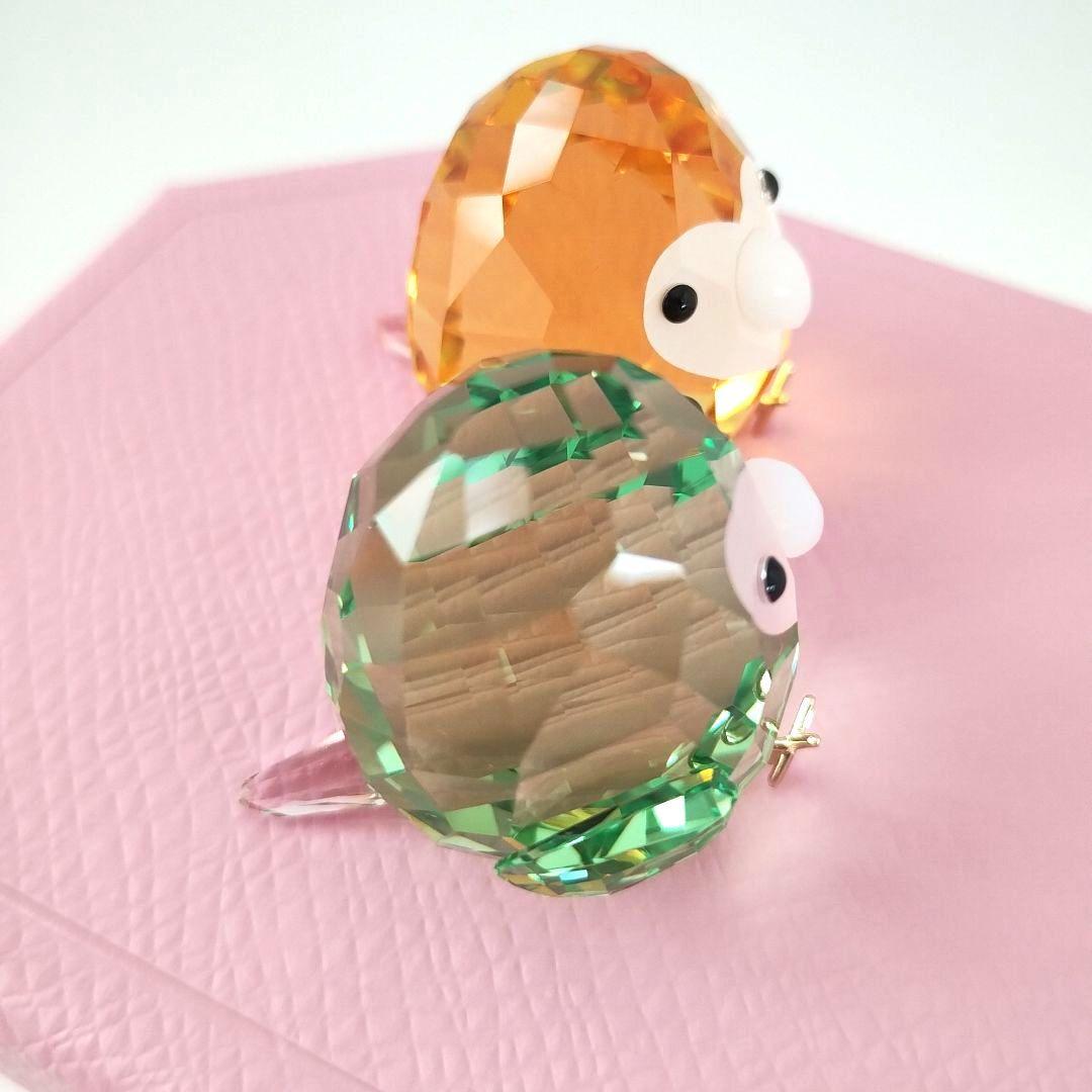 【新品未使用】 スワロフスキー 鳥 インコ ラブバード 希少♥