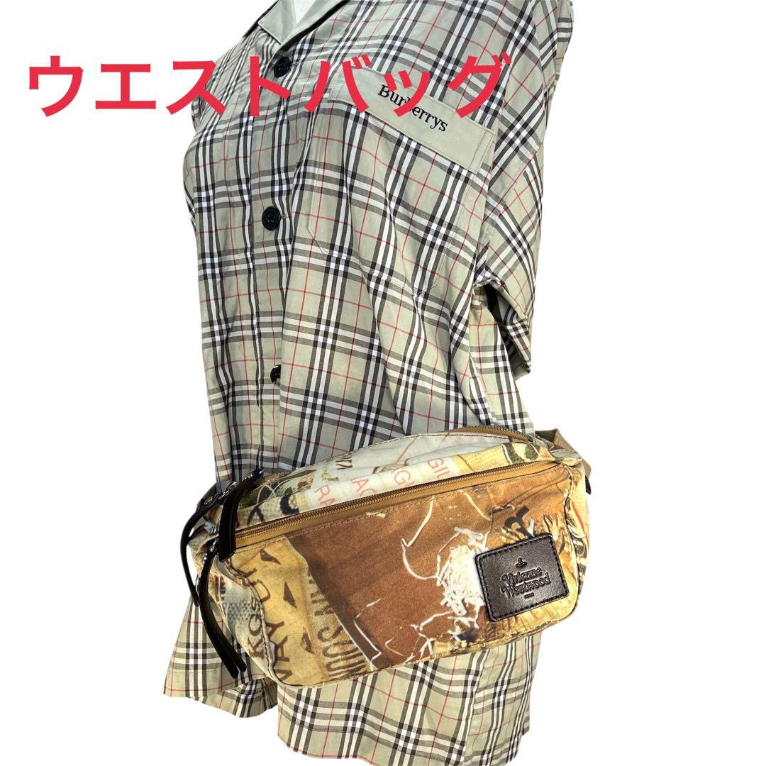 ヴィヴィアンウエストウッド ウエストバッグ/ボディバッグ キャンバス オーブ