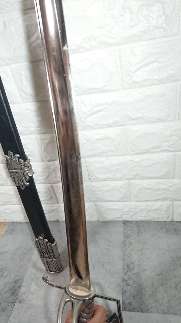 稀少 DENIX ブラック・バート 海賊サーベル 95cm シルバー 模造刀