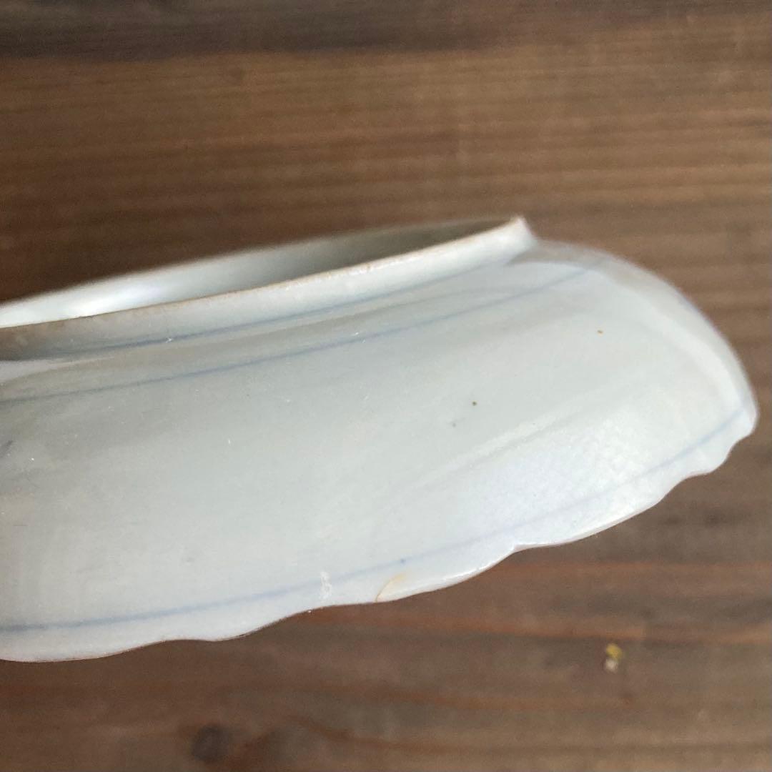 金彩赤絵鶴唐花皿　伊万里焼や青郊窯、大聖寺伊万里、古伊万里や九谷焼、龍峰窯好きに