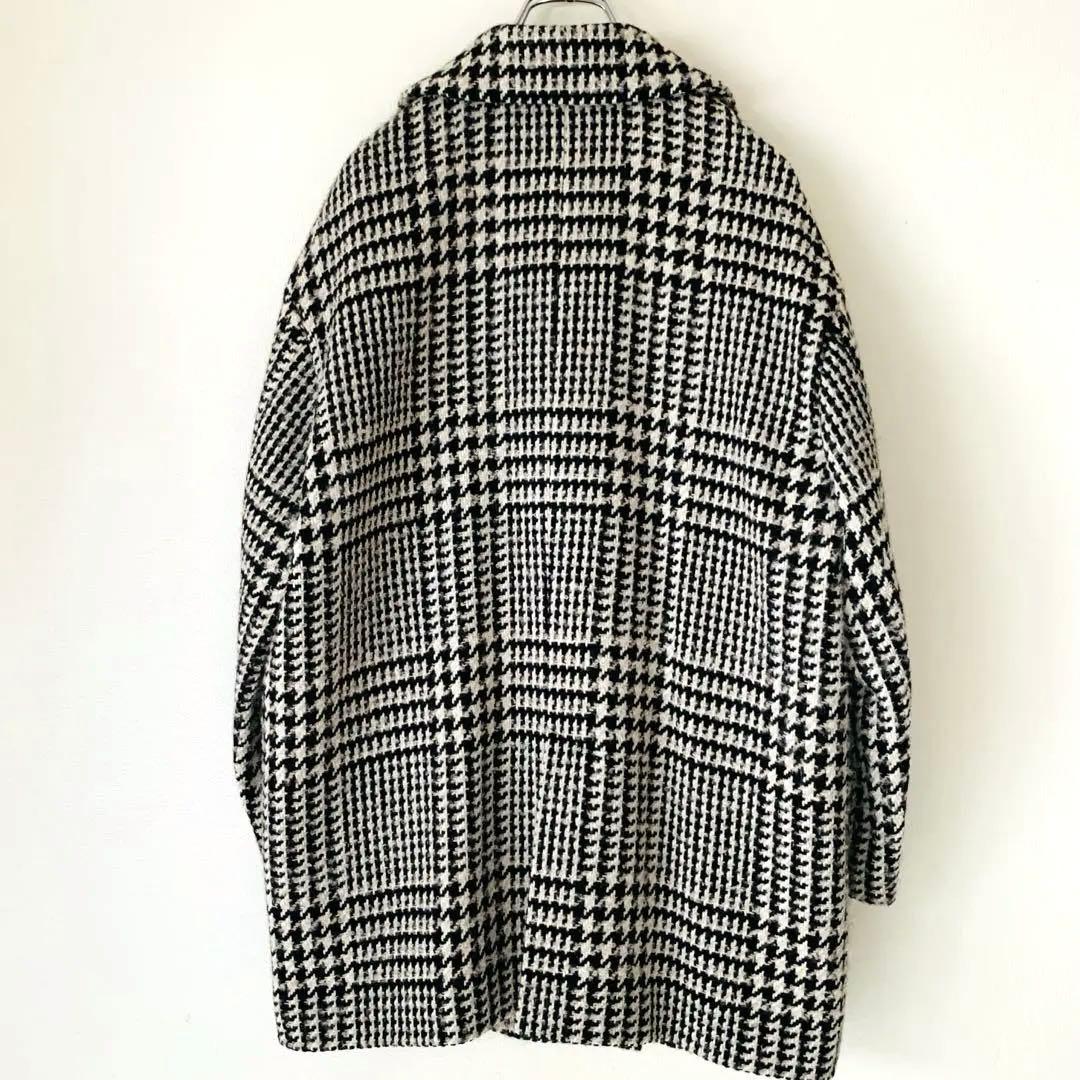 美品✨ユナイテッドアローズ ウール アルパカ チェック柄 コート 日本製 L
