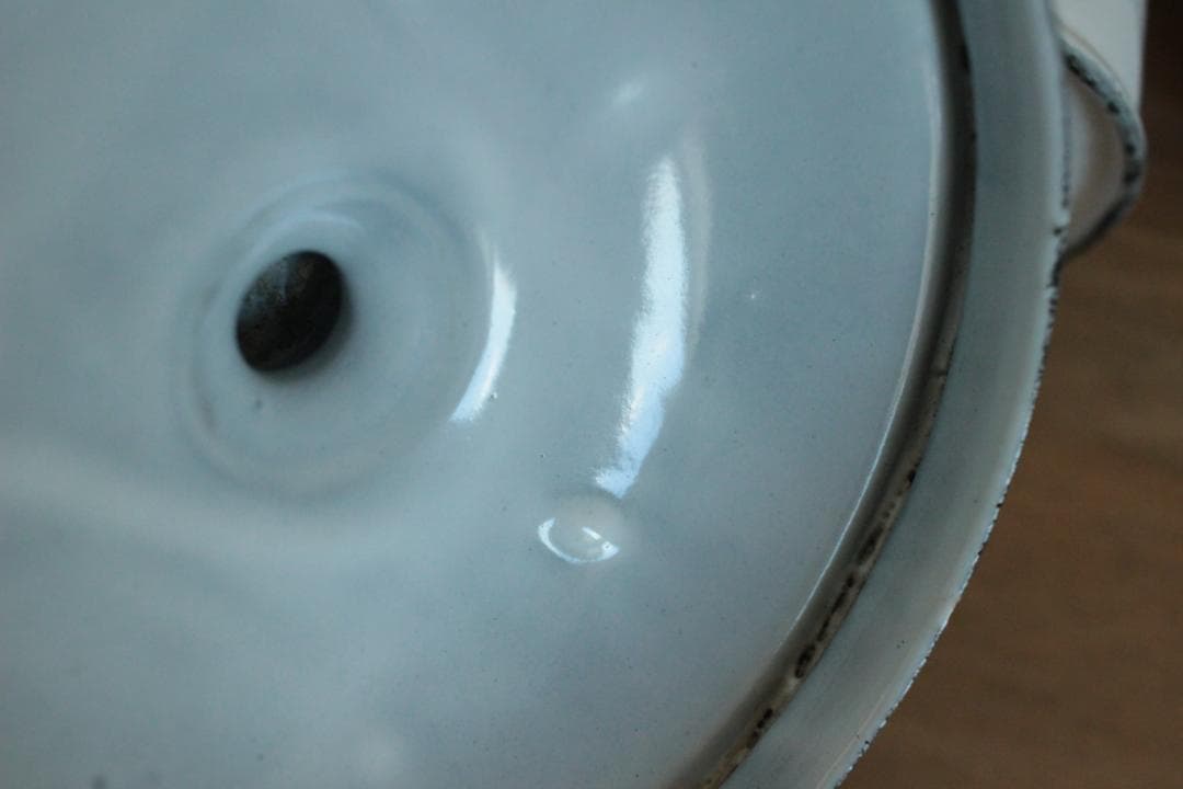 フランスアンティーク・ペアのエナメルキャニスター/パスタ・お米入れ