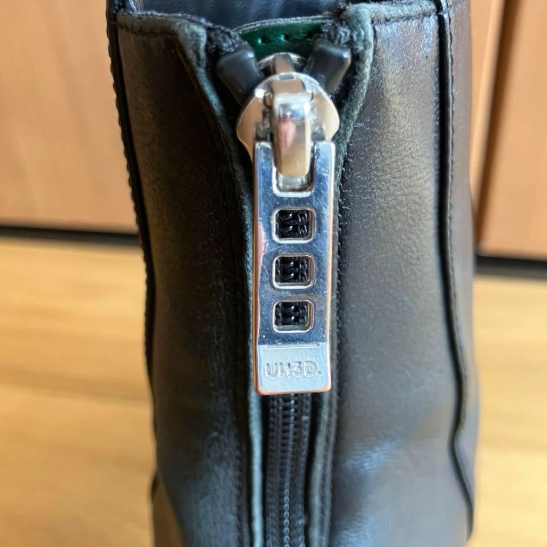 UN3Dアンスリード　ワイドスクエアショートブーツ　22.5~23.5　ブラック