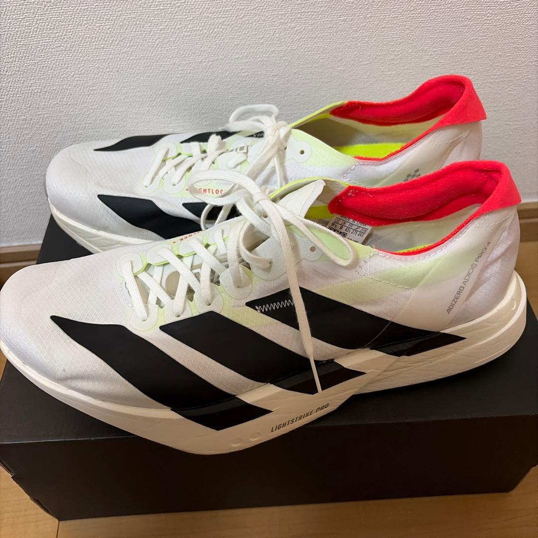 【美品✨】ADIZERO ADIOS PRO 4 ホワイト 27.5cm