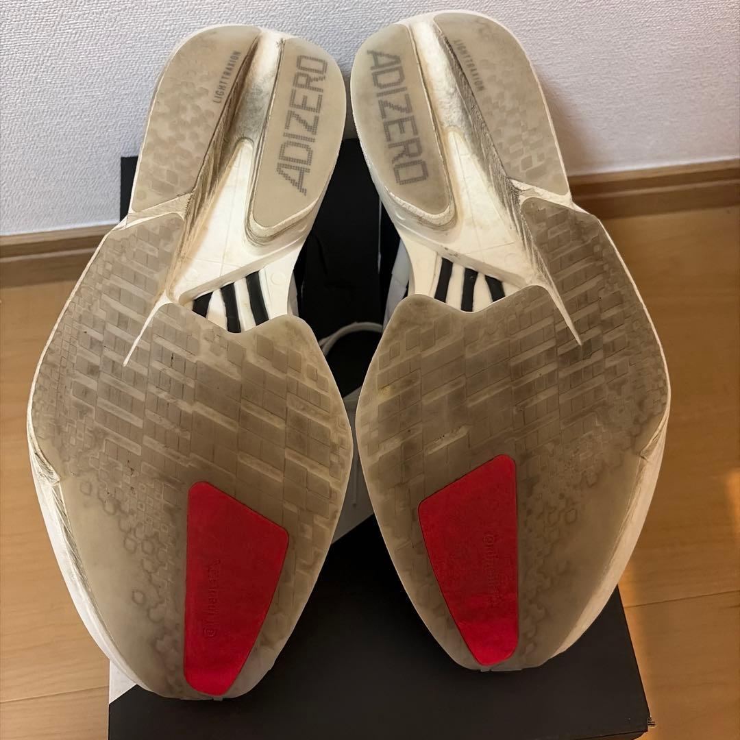 【美品✨】ADIZERO ADIOS PRO 4 ホワイト 27.5cm