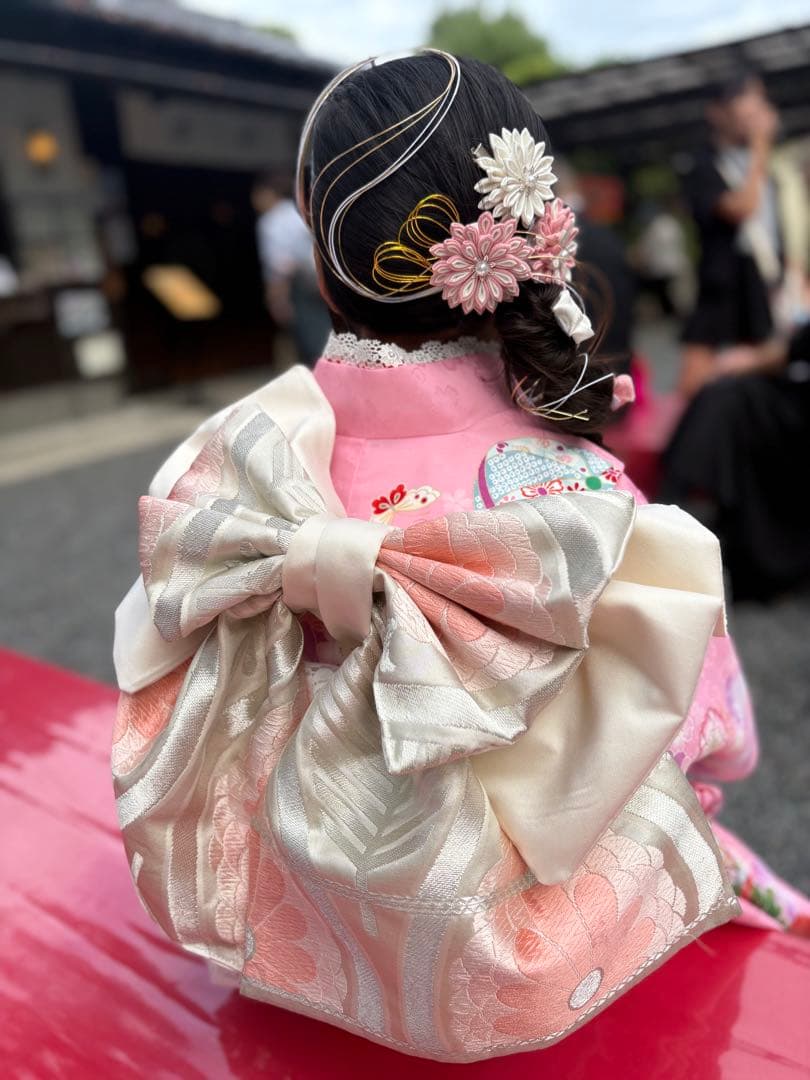 七五三フルセット　7歳　着物　四つ身　作り帯