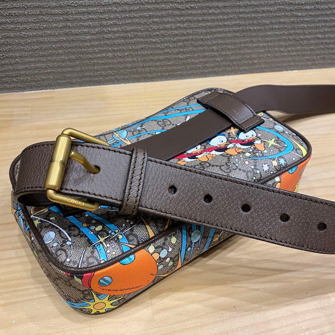 ほぼ未使用 GUCCI ディズニー ウエストポーチ GGスプリーム