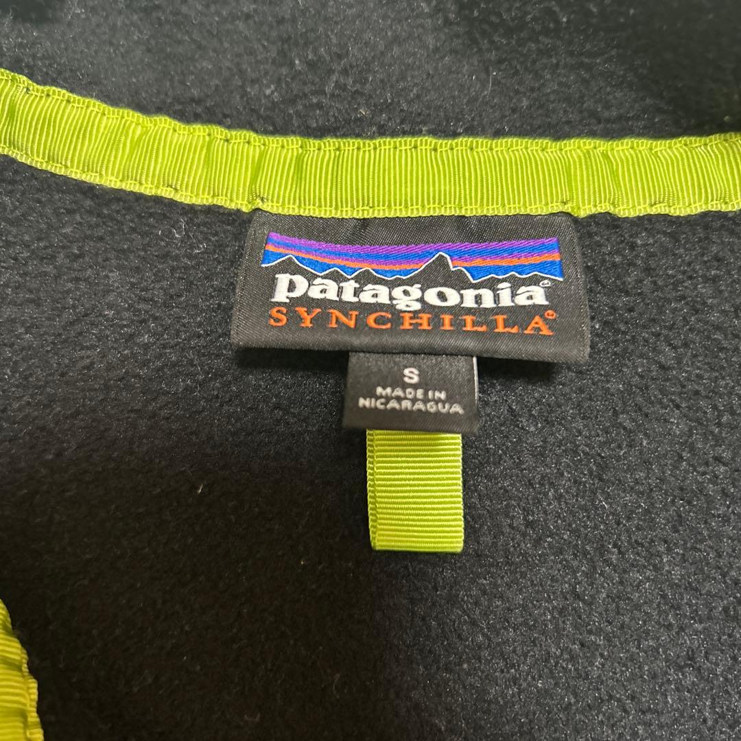 Patagonia プルオーバーフリース 黒/青