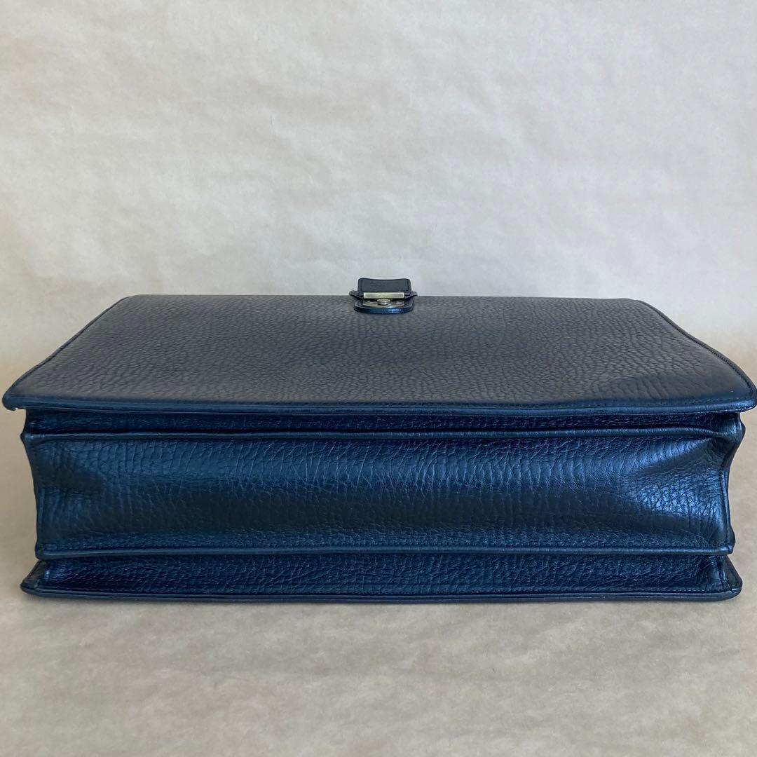 【希少】BURBERRY ダレスバッグ ブラック レザー シボ革 ビジネスバッグ