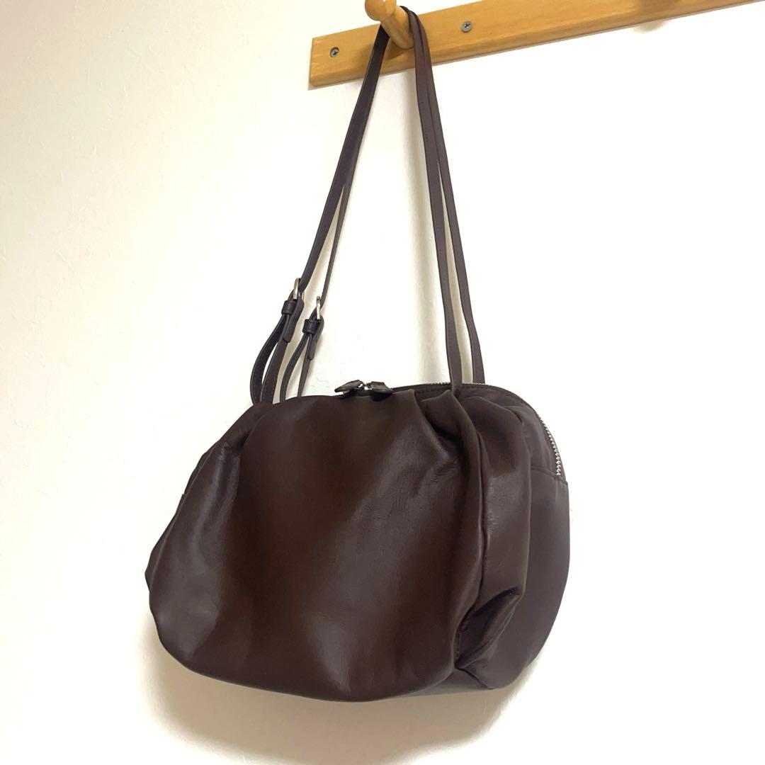 《本革/430g》コロンボストンバッグ　ブラウン