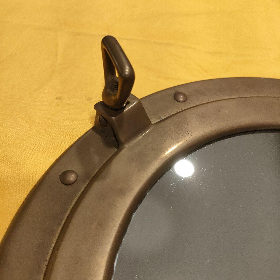 アンティーク　船舶用　真鍮製　鏡