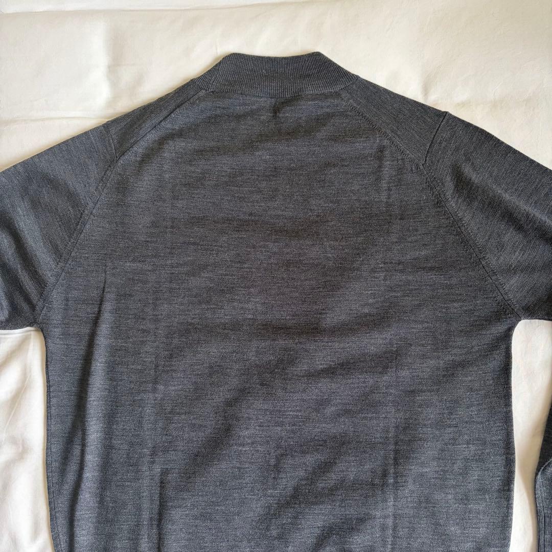 ジョンスメドレー 30G モックネック S グレー