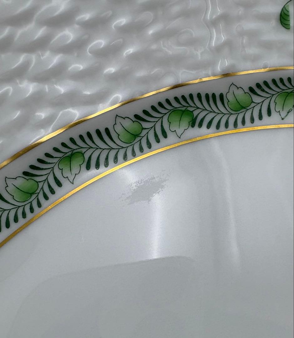 希少　ヘレンド　アポニーグリーン 25cm ディナープレート　5枚セット