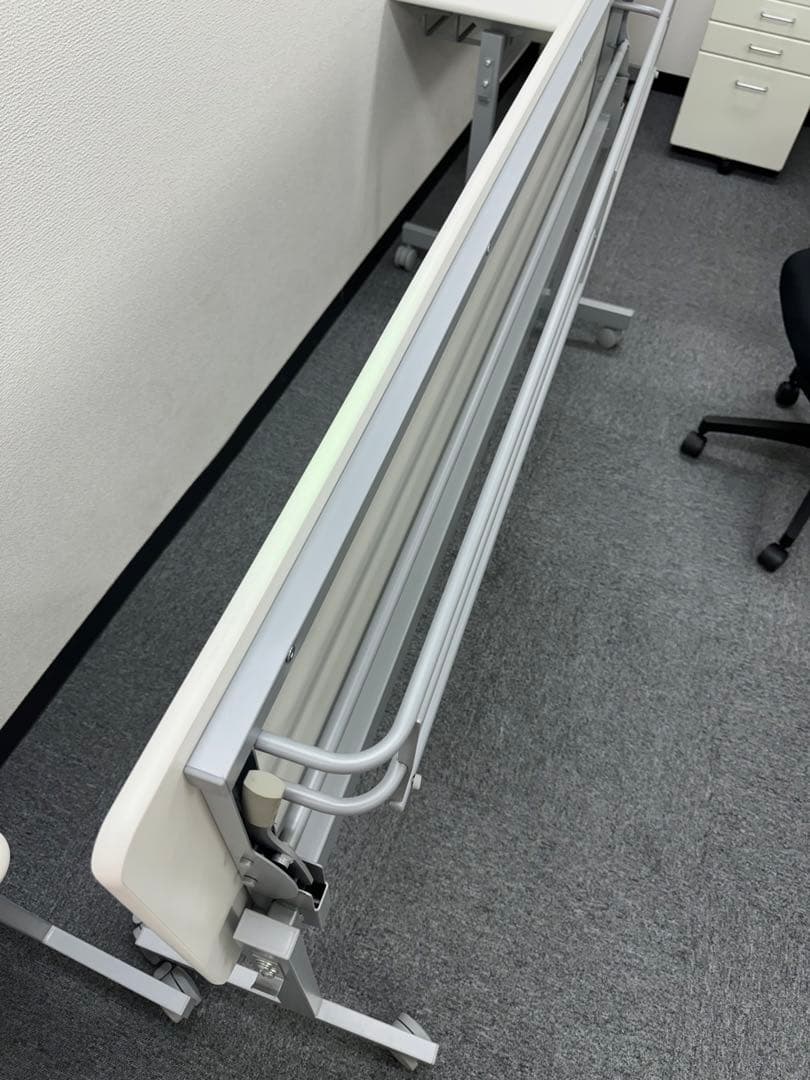 オフィステーブル ホワイト キャスター付き 180cm 3台セット