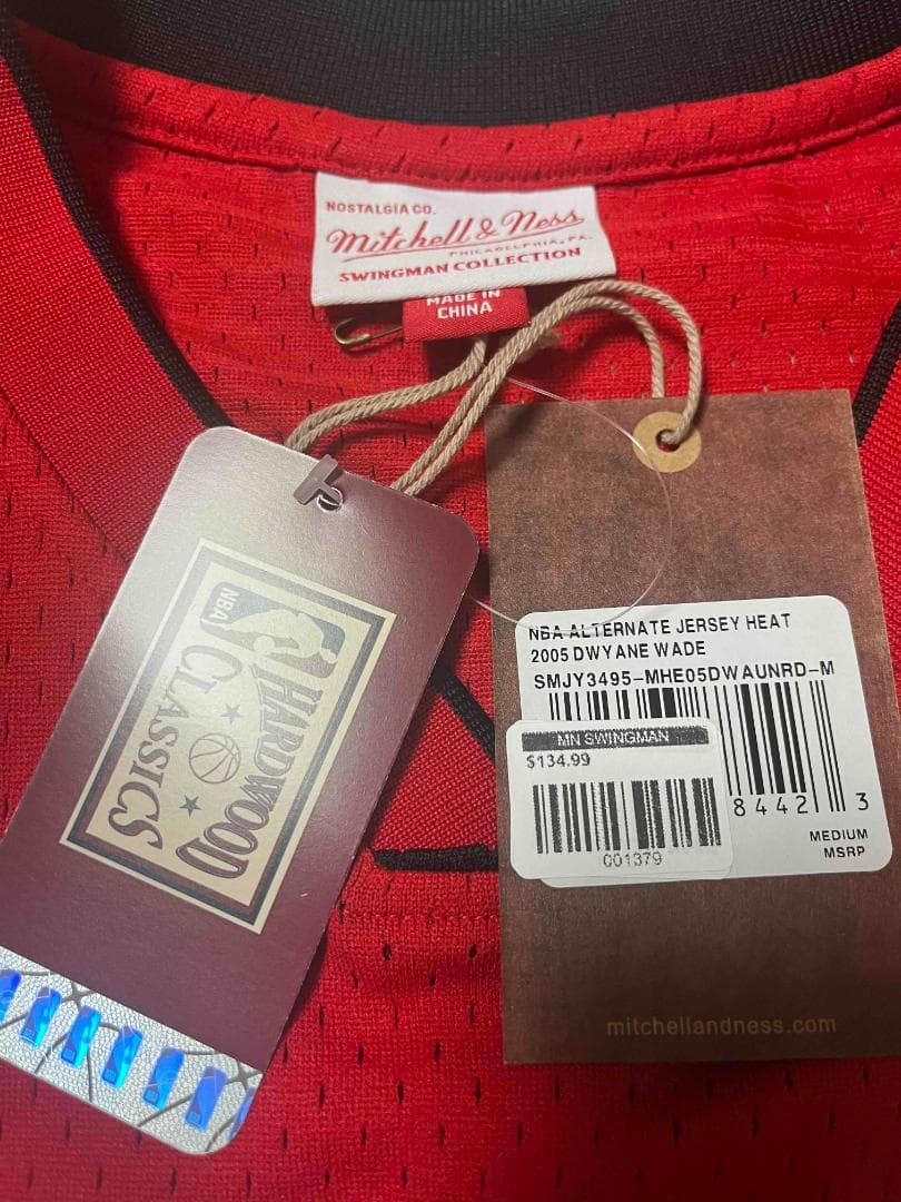 ミッチェルアンドネス マイアミヒート ドウェイン ウェイド ジャージ Mサイズ