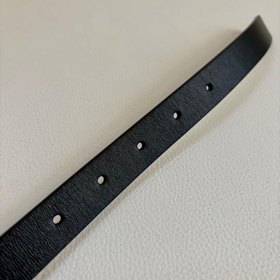 【未使用保管品】【ディオール】30 モンテーニュ ベルト リバーシブル 黒/白