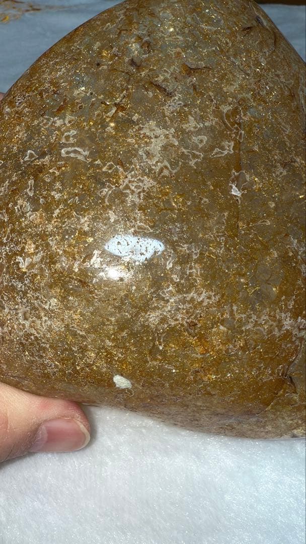 彫刻原石龍神様 宝珠 陰陽太極図 雲文 ゴールデンヒーラー リモナイト 虹 置物