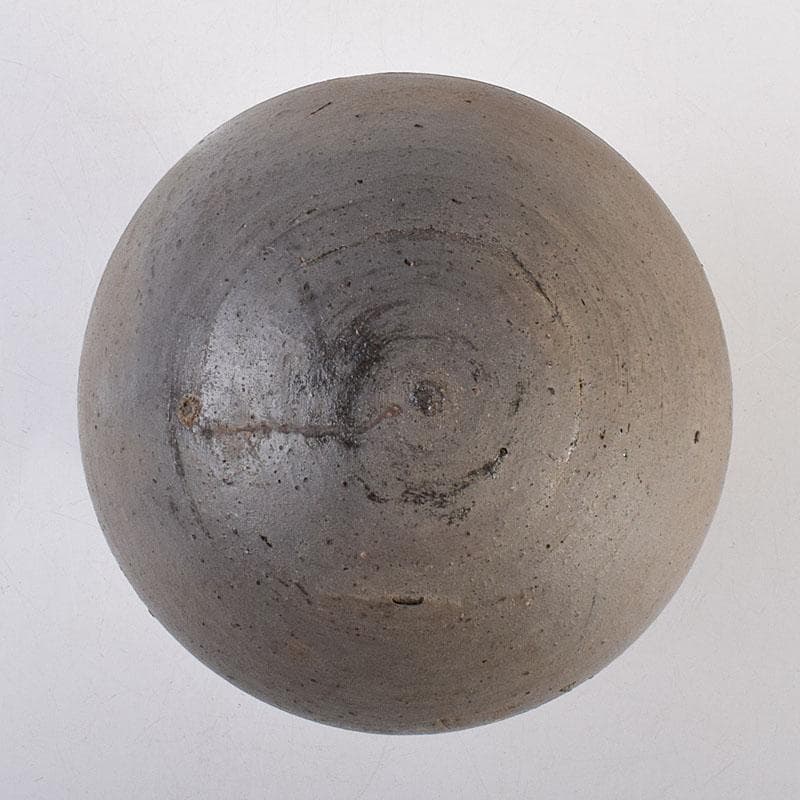 珠洲焼　有孔広口小壷　台座付　合わせ箱　C　R8830H