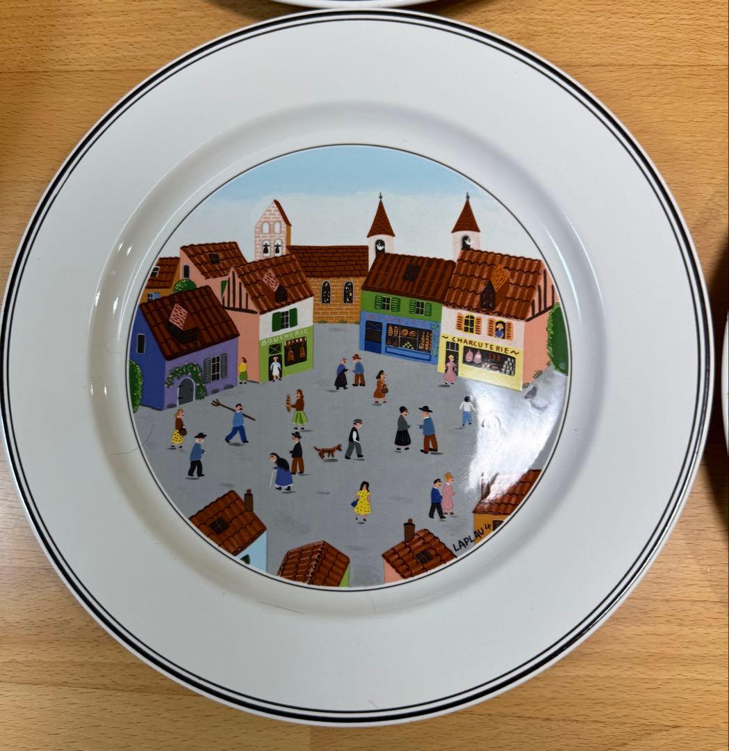 ビレロイボッホ　風景画装飾皿 6枚セット