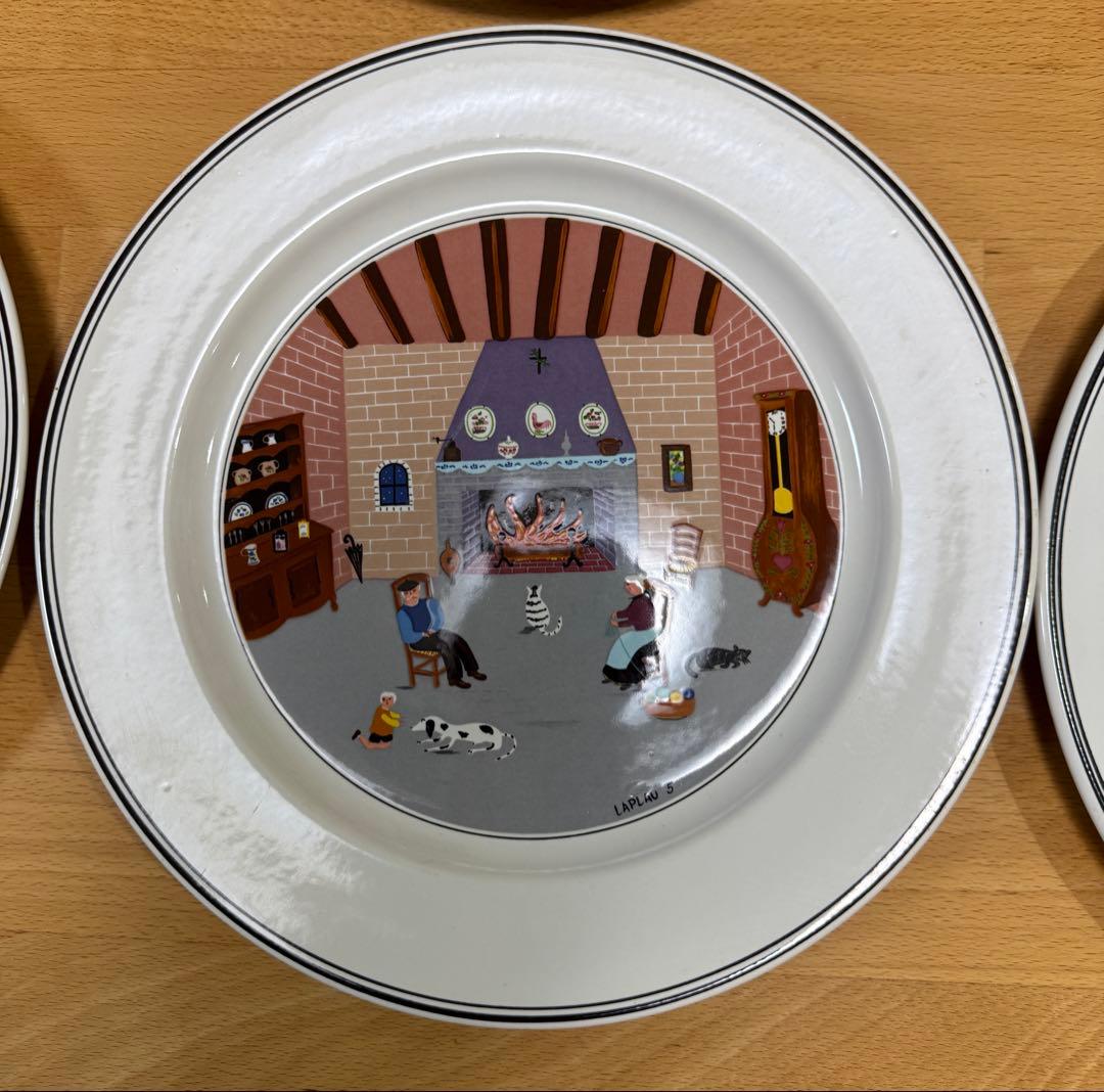 ビレロイボッホ　風景画装飾皿 6枚セット