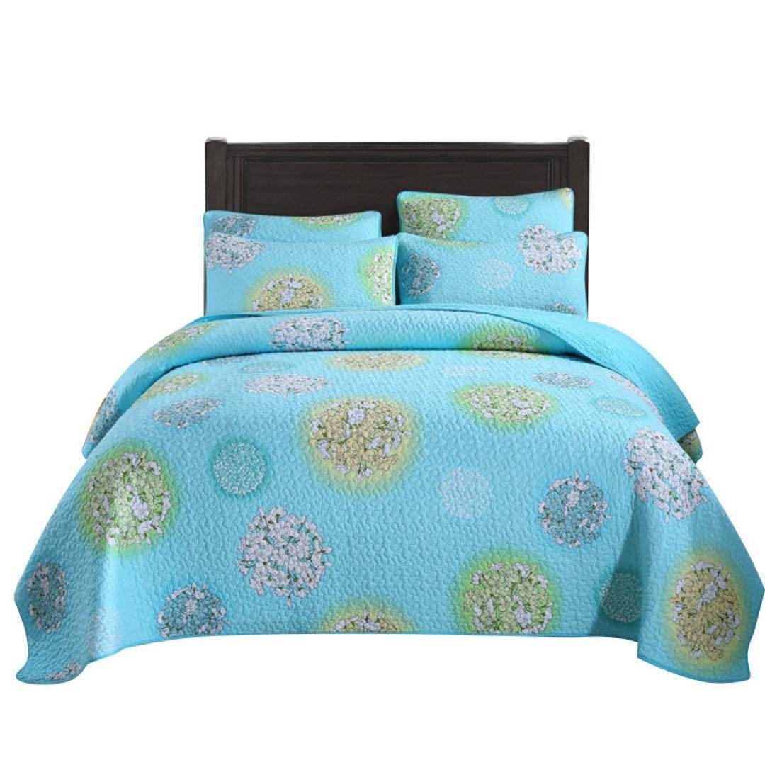 キルトベッドカバー3点セット綿マルチカバー キルティング 813