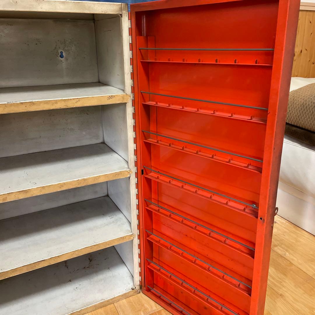 アメリカ　Borg Warner キャビネット　工具箱　アンティーク　棚