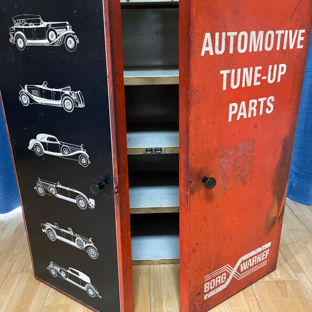 アメリカ　Borg Warner キャビネット　工具箱　アンティーク　棚