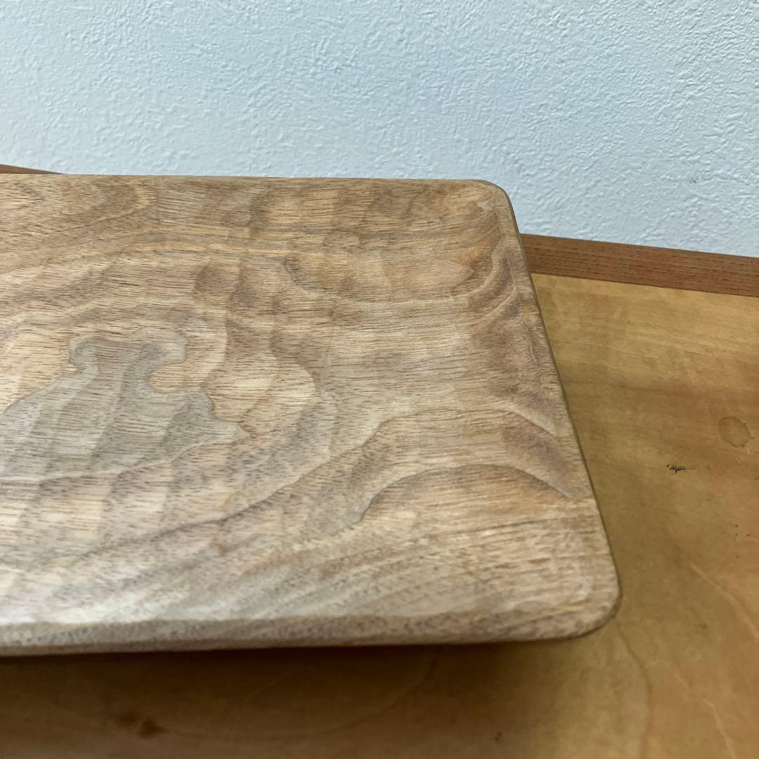 三谷龍二　角皿　トレイ　お盆　オイルフィニッシュ　松本　くるみの木