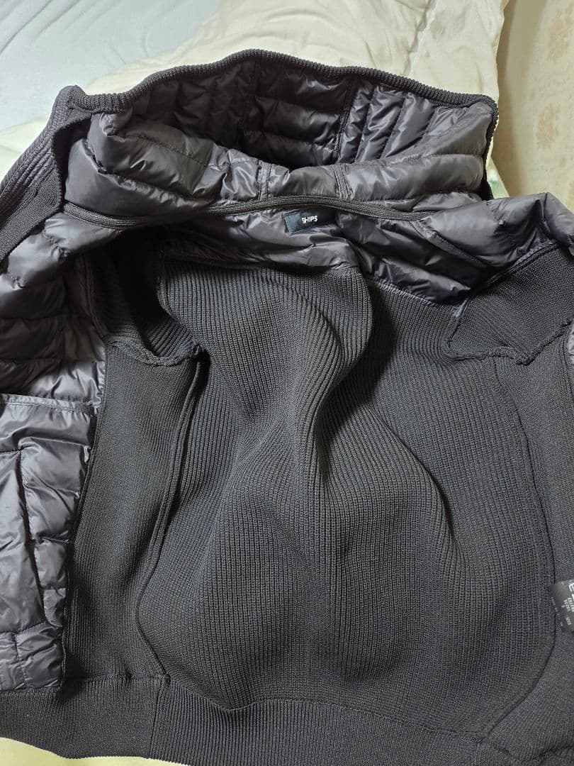 未使用　SHIPS ニットドッキングダウンブルゾン