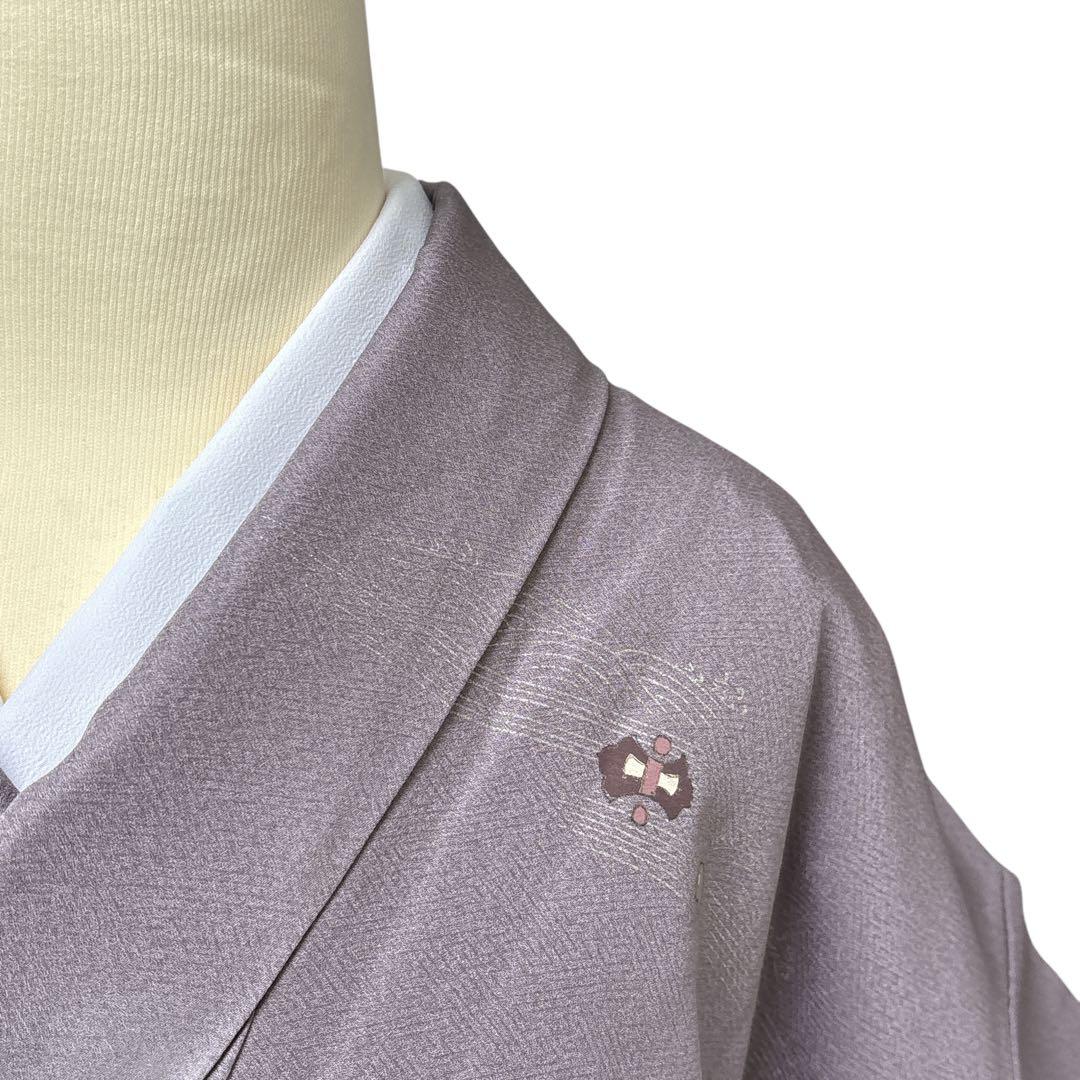 A167愛華 着物 訪問着　袷　刺繍　茶色　暈し　正絹　美品フォーマル