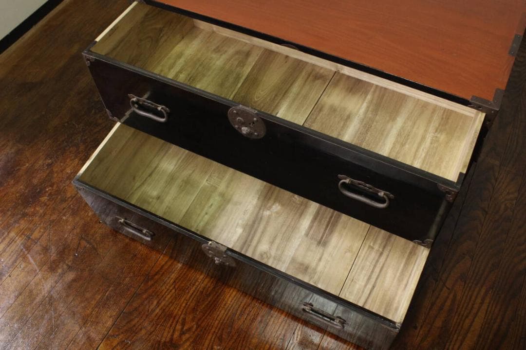 庄内箪笥 引出二杯・中桐！ローチェスト！古家具時代箪笥/和箪笥/ローボード