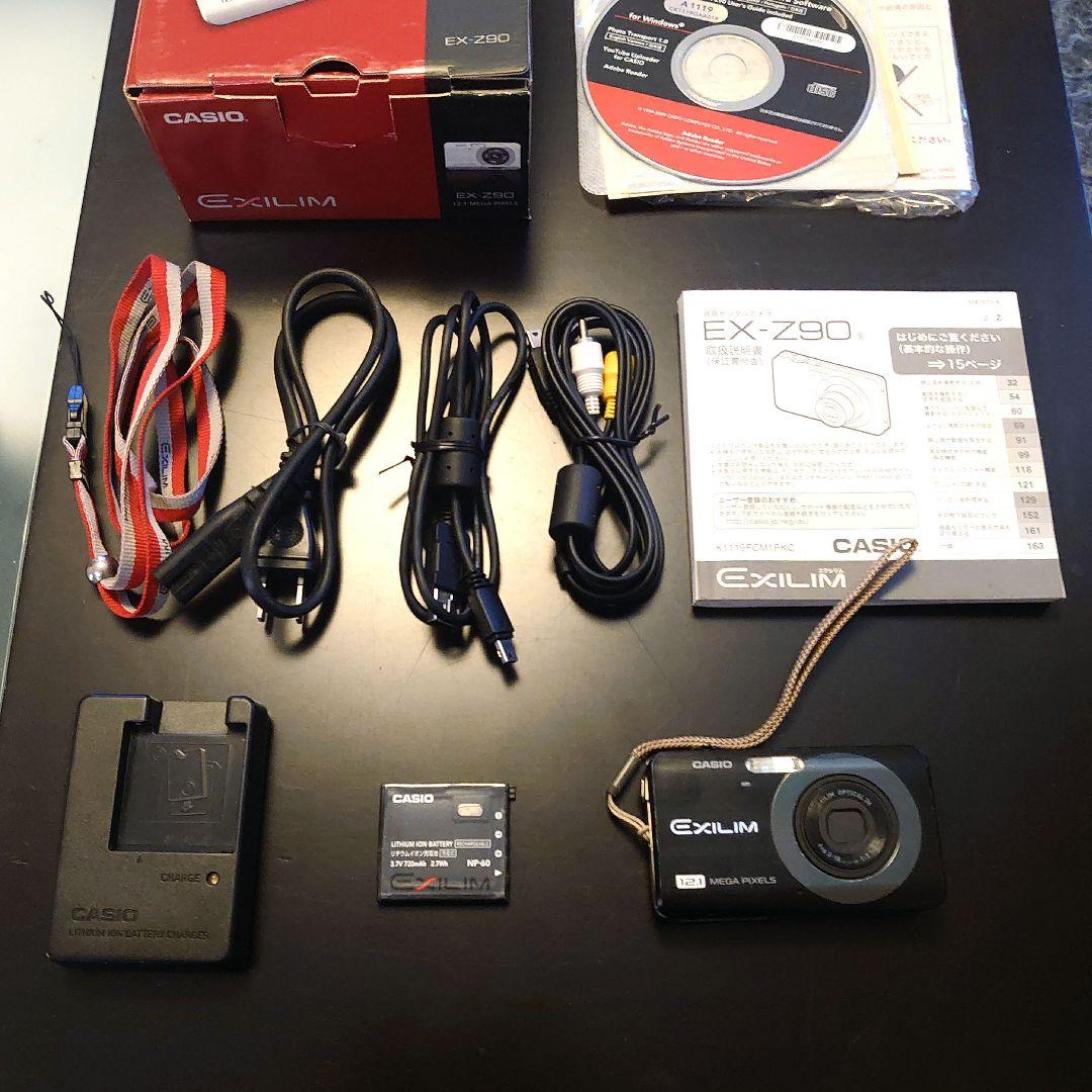 【完動品】デジカメCASIO EXILIM EX-Z90 ブラック 動作確認済