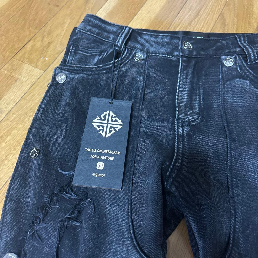 希少モデル✨GUAPI ブラックフレアパンツ30