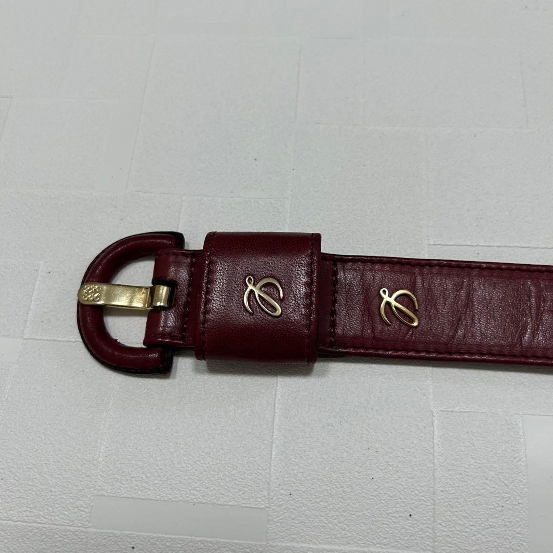 LOEWE ロエベ　ベルト　アナグラム　ボルドー