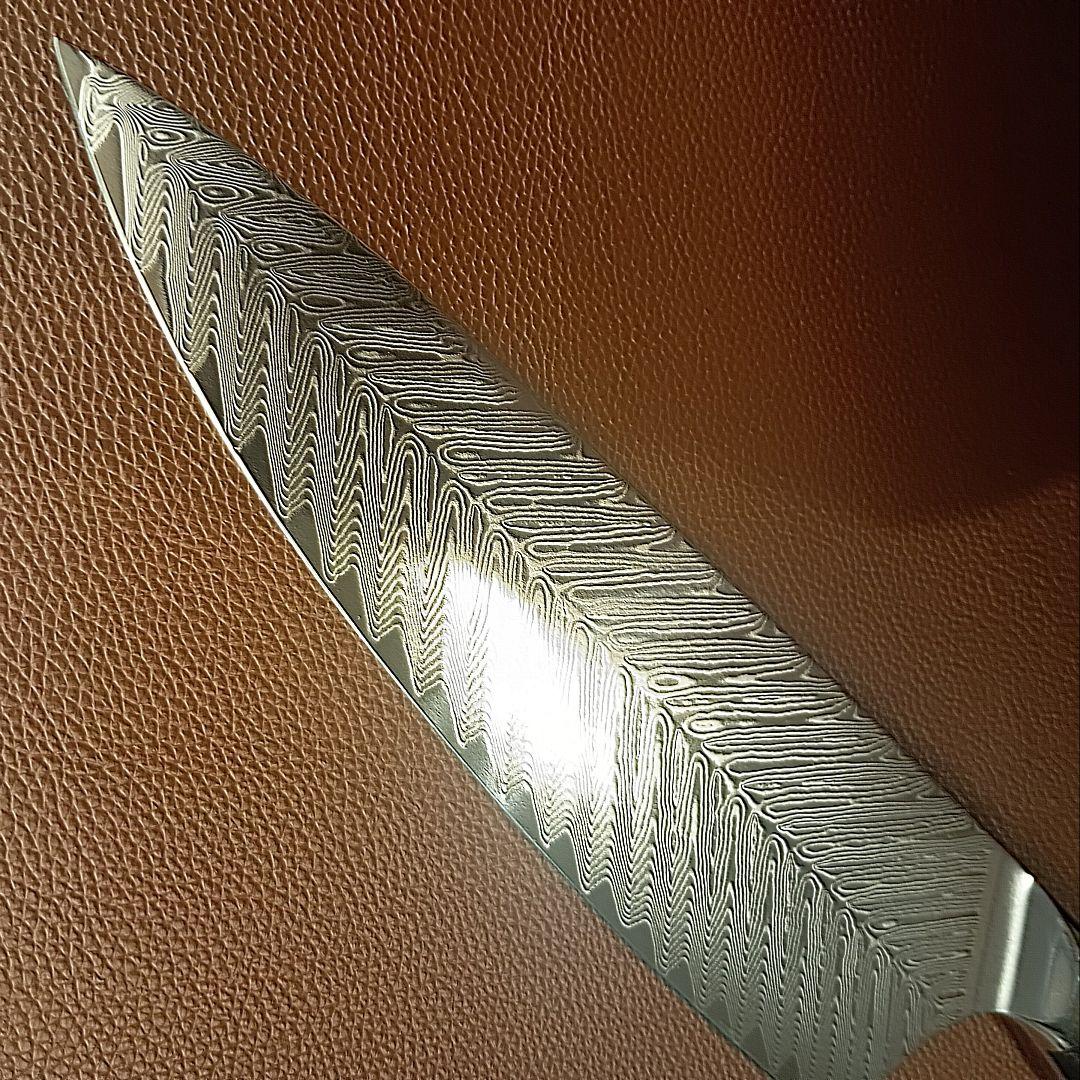 【新作】牛刀　VG10　73層ダマスカス鋼　赤柄