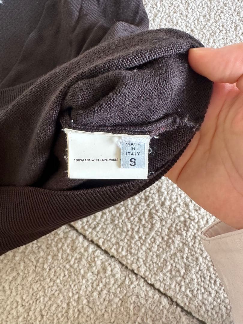 【マルジェラニット】ウール100% Vネックセーター Sサイズ