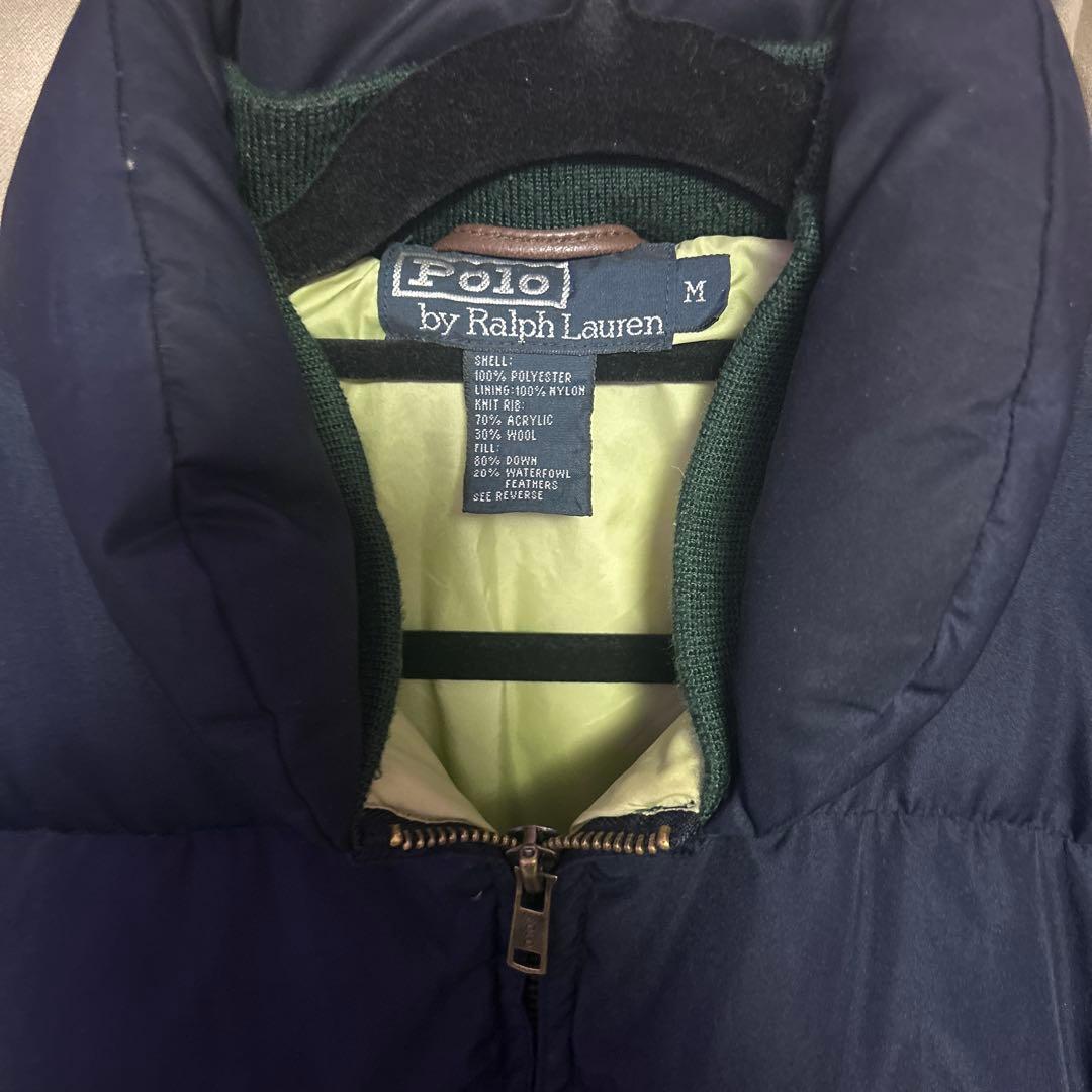 90s ラルフローレン　ダウンジャケット　ネイビー