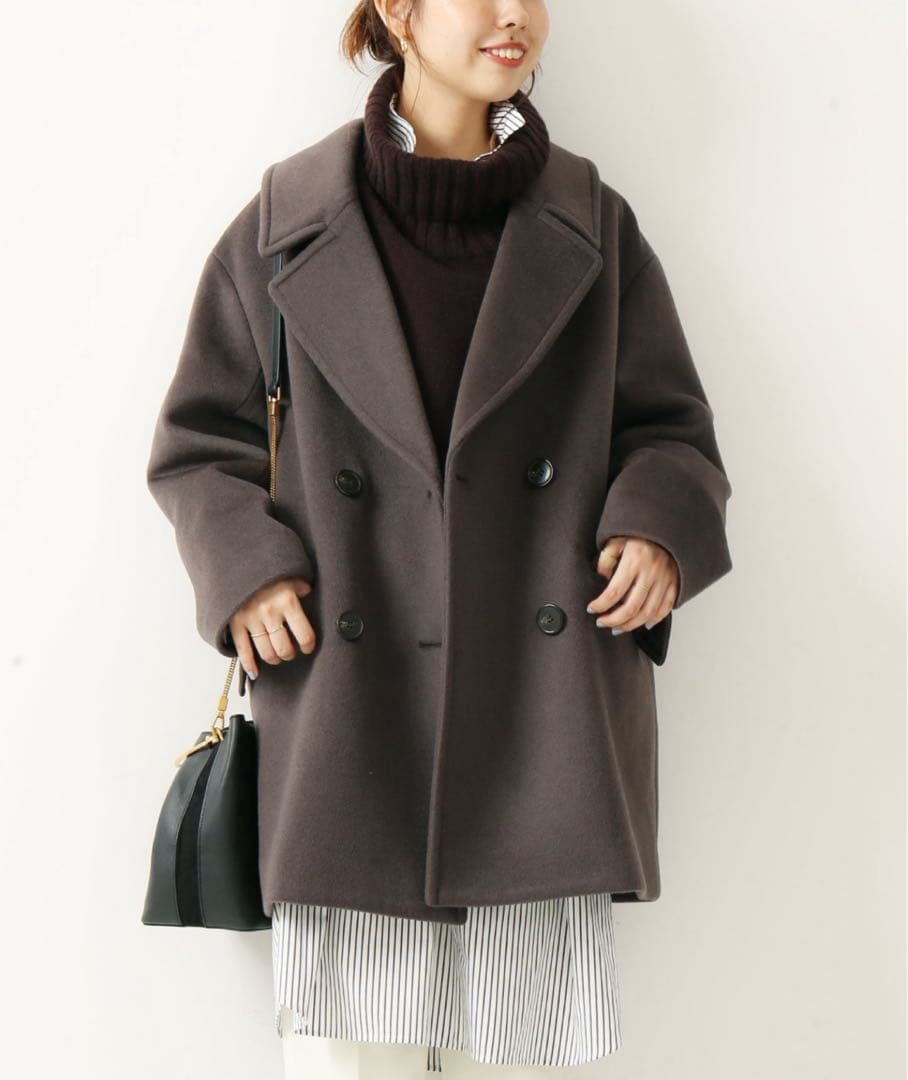 ☆HARU☆スピックアンドスパン ピーコートテーラードショートコート